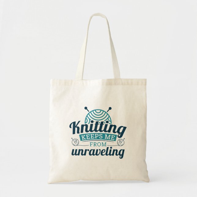 Tote Bag Tricot M'Empêche De Me Démêler (Devant)