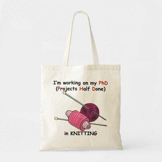 Tote Bag Tricot PhD (Devant)