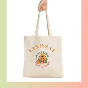 Tote Bag Tricotant Capy Reine - Capybara