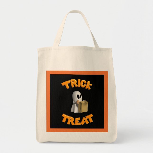 Tote Bag Tricoter ou traiter le fantôme - (Devant)