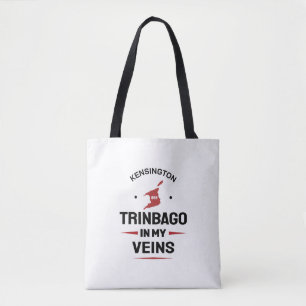 Tote Bag Trinbago dans mes veines Fierté Trini BLANC
