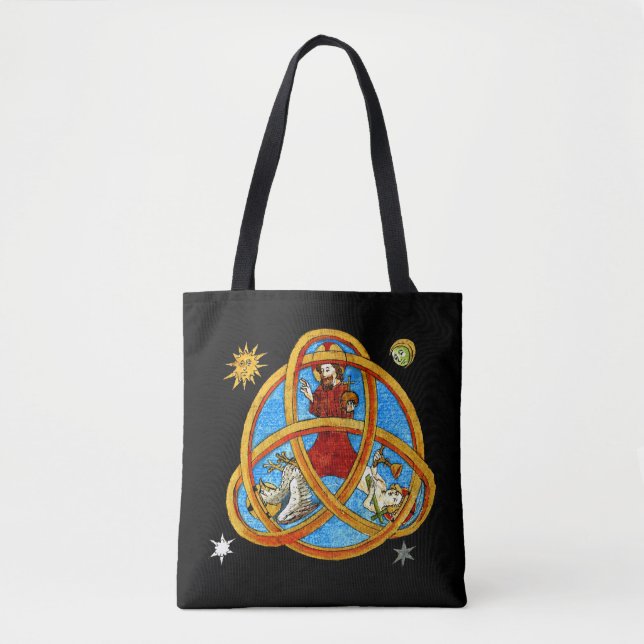 Tote Bag Trinité médiévale Dieu, Jésus et Saint-Esprit (Devant)