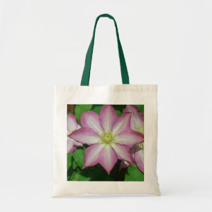 Tote Bag Trio de Clematis Pink and White Spring Vine
