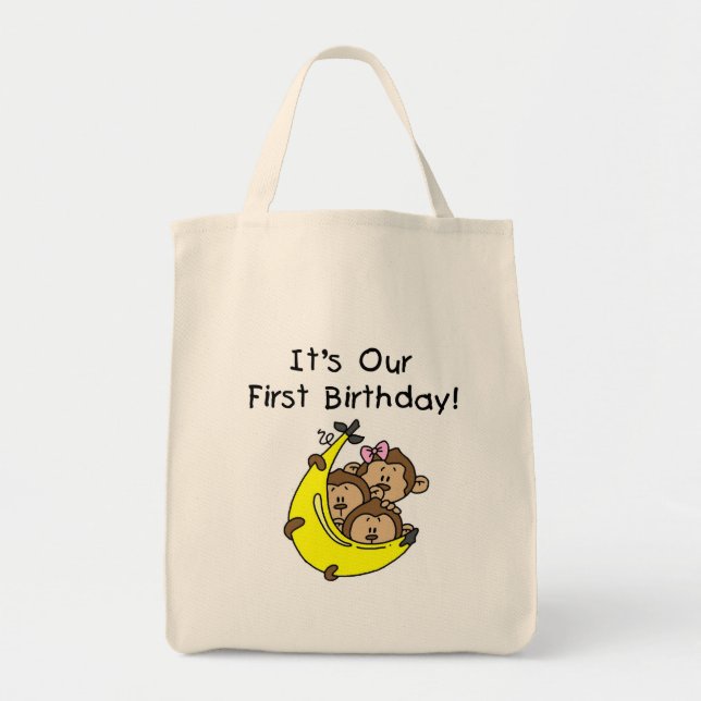 Tote Bag Triplets 1er - Deux garçons, une fille (Devant)