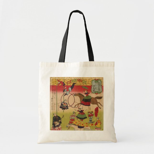 Tote Bag Triptych Print Montre Le Cirque À Yasukuni Jinja (Devant)