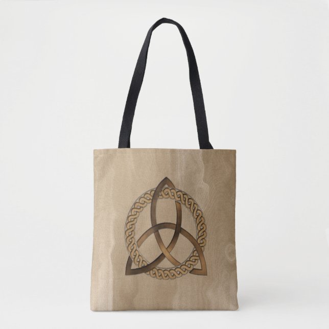 Tote Bag Triquetra Celtique Trinity noeud partout sur l'imp (Devant)