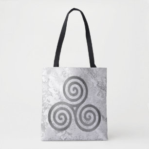 Tote Bag Triskele celtique argent antique + votre idée & ar