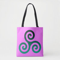 Triskele Vert Rose Fuchsia