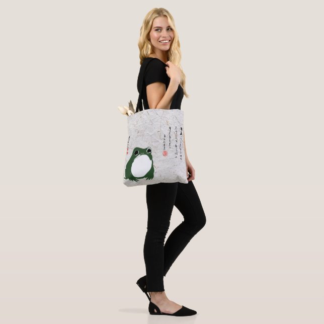 Tote Bag Triste grenouille japonaise crapaud du XIXe siècle (Sur le modèle)