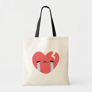 Tote Bag Triste Pleure Fracture Coeur Visage Emoji