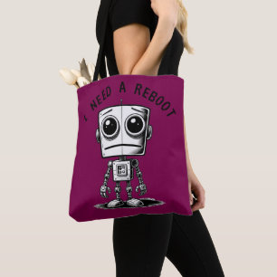 Tote Bag Triste Robot - J'Ai Besoin D'Un Redémarrage
