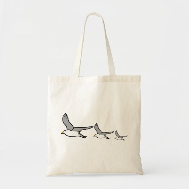 Tote Bag Trois oiseaux volent haut (Devant)