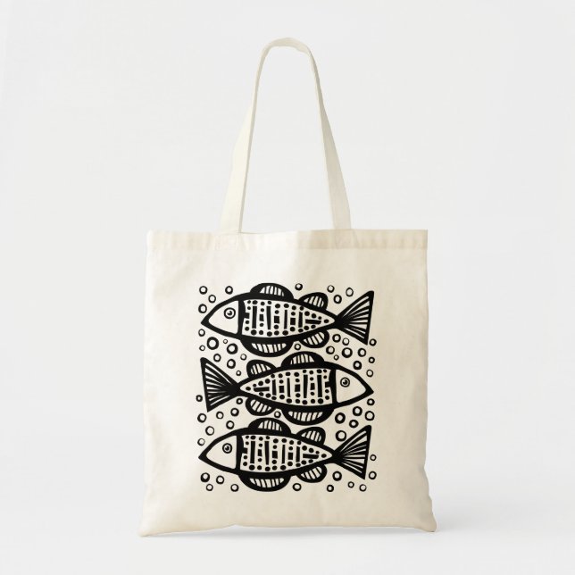 Tote Bag Trois poissons (Devant)