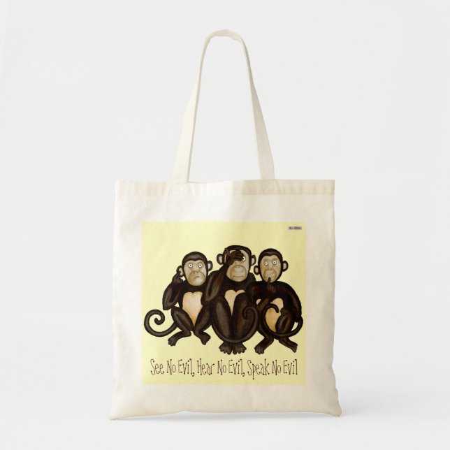 Tote Bag Trois singes sages (Devant)