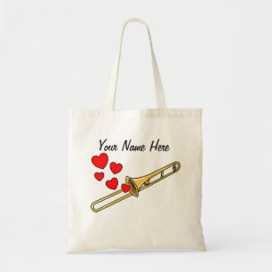 Tote Bag Trombone Hearts Tromboniste Brass musicien Personn