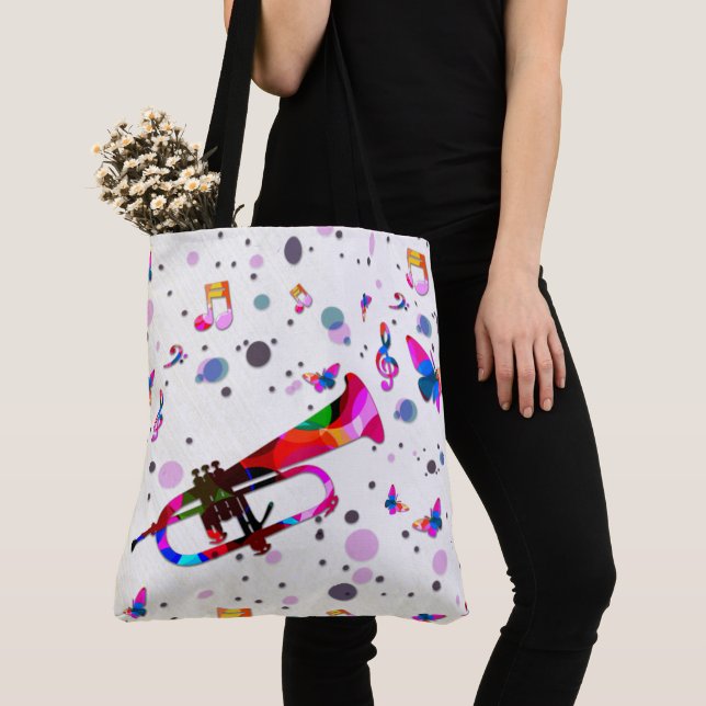 Tote Bag Trompette festive (De près)