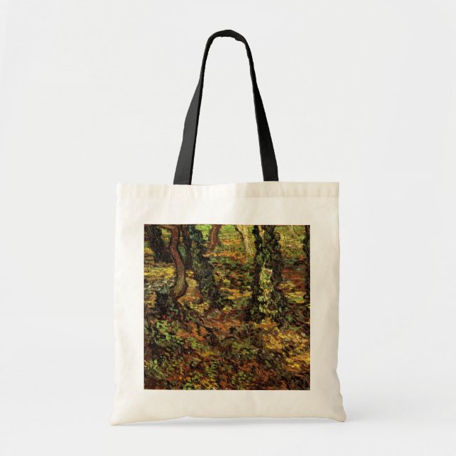 Tote Bag Troncs d'arbres avec Ivy par Vincent van Gogh (Devant)