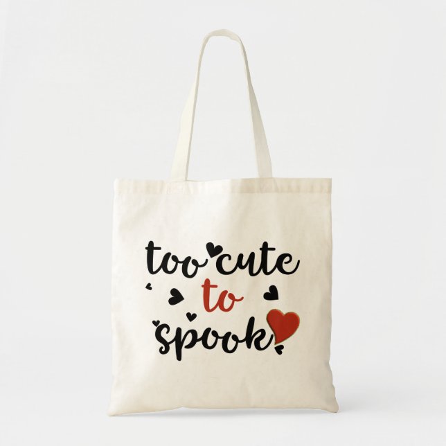 Tote Bag trop mignon pour effrayer halloween (Devant)