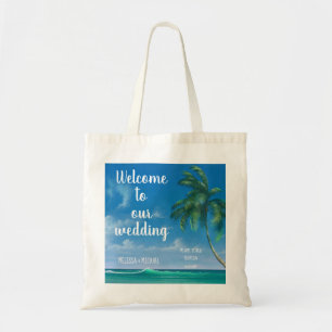 Tote Bag Tropical Beach Destination Wedding Welcome