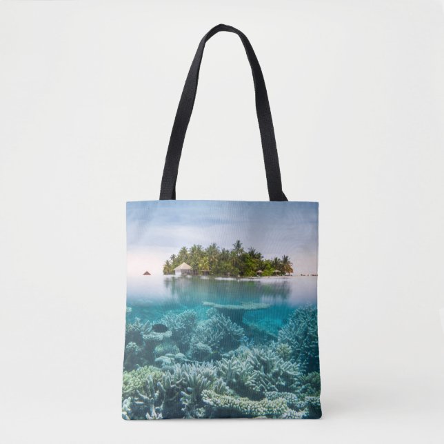 Tote Bag Tropical Beaches | Ari Atoll Maldives (Devant)