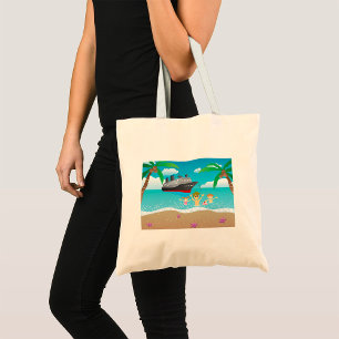 Tote Bag Tropical Family Beach Cruise Fun