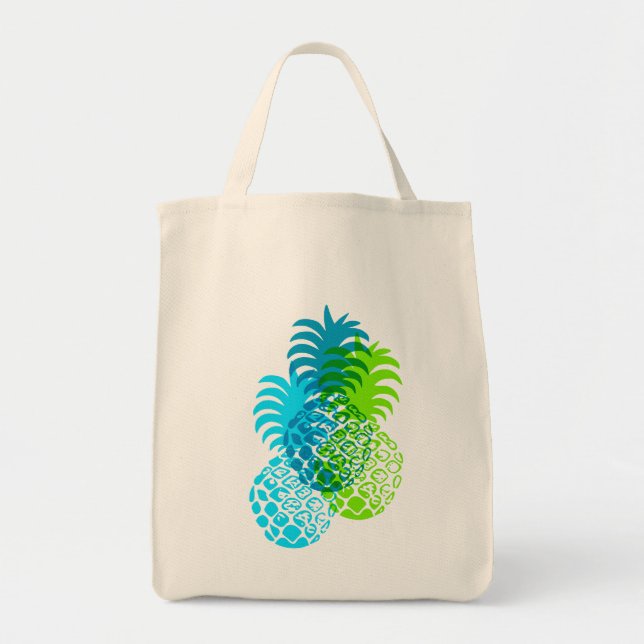 Tote Bag Tropical hawaïen d'ananas de Momona (Devant)