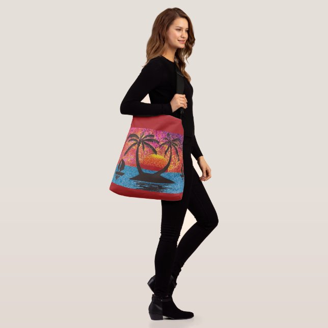 Tote Bag - Tropical Island (On Model)