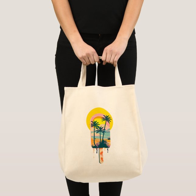 Tote Bag Tropical Summer Sunset Sweets Paradise (Devant (produit))