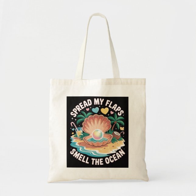 Tote Bag Tropical Tease  Spread My Flaps, Smell the Ocean  (Devant)