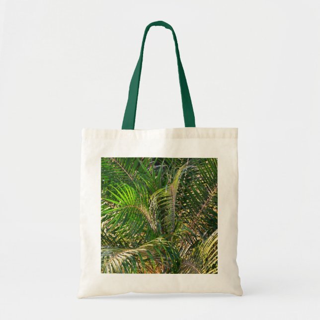 Tote Bag Tropique des contours de palmiers clairs du couche (Devant)