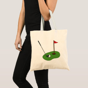 Tote Bag Trou de golf avec drapeau