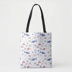 Tote Bag Trouver le Motif blanc de Dory Cartoon