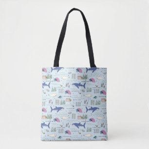 Tote Bag Trouver le Motif Dory Blue Cartoon