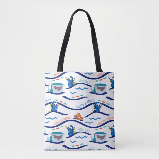 Tote Bag Trouver le Motif Dory Wave (Devant)