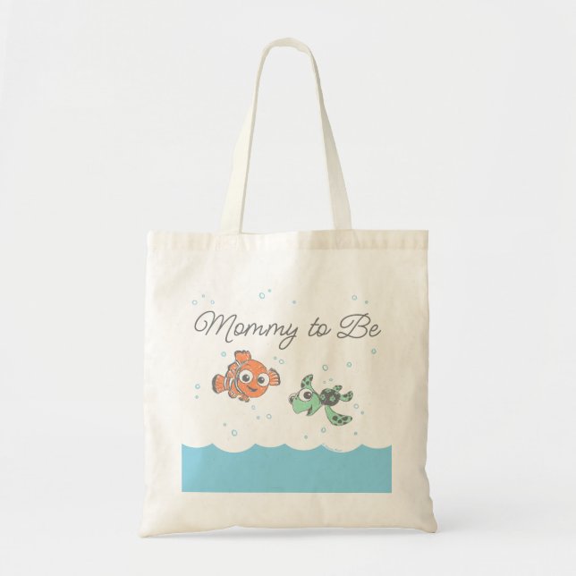 Tote Bag Trouver Nemo & Squirt Baby shower maman à être (Devant)