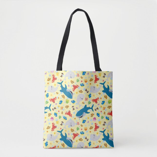 Tote Bag Trouver un Motif jaune sanglant (Devant)