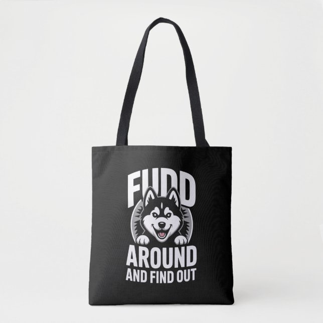 Tote Bag Trouvez des fonds et découvrez (Devant)