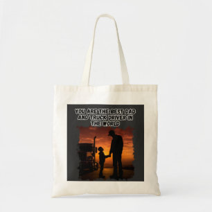 Tote Bag Trucker Père Son Bond Famille Road Love Design