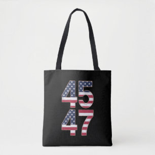 Tote Bag Trump 2024 45 47 Vintage