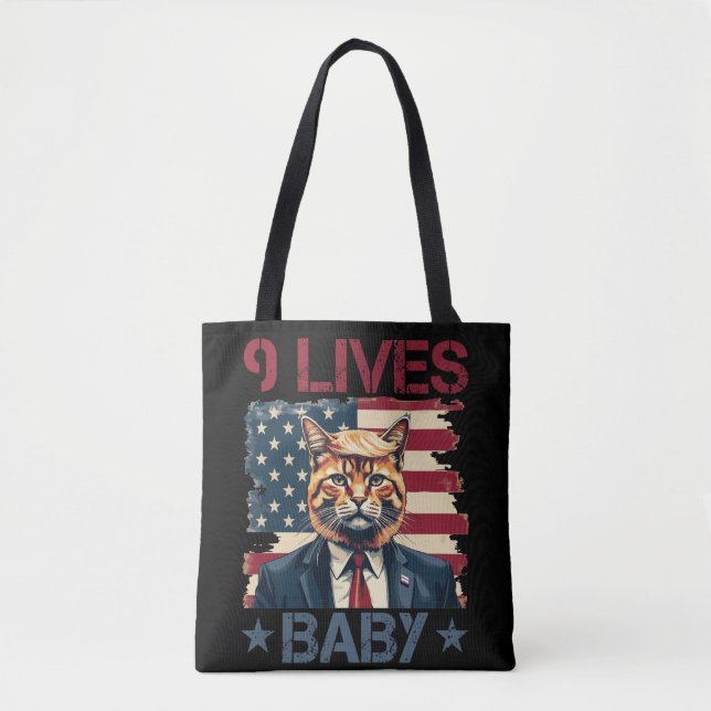 Tote Bag Trump 9 Vit un bébé (Devant)