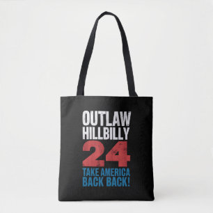Tote Bag Trump Vance 2024 - Drapeau Hillbilly Vintage améri