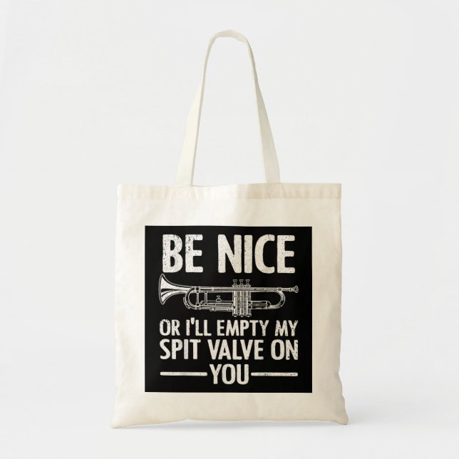 Tote Bag Trumpet Drôle Pour Homme Instrument Musique Femme  (Devant)