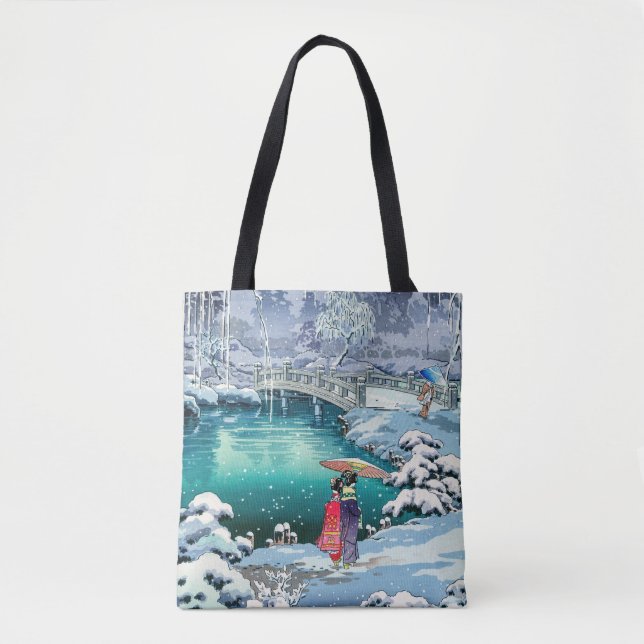 Tote Bag Tsuchiya Koitsu - Neige de printemps à Maruyama (Devant)