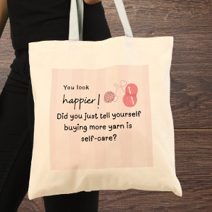 Tote Bag Tu as l'air plus heureux ! Achat de fil autosoin