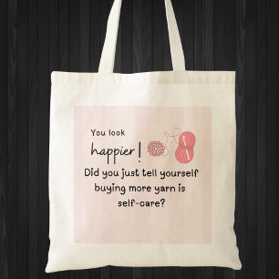 Tote Bag Tu as l'air plus heureux ! Humour à fils