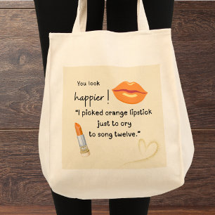 Tote Bag Tu as l'air plus heureux ! J'ai choisi du rouge à 