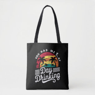 Tote Bag Tu M'as Eu Dès La Boisson De Jour Drôle Rétro Plag