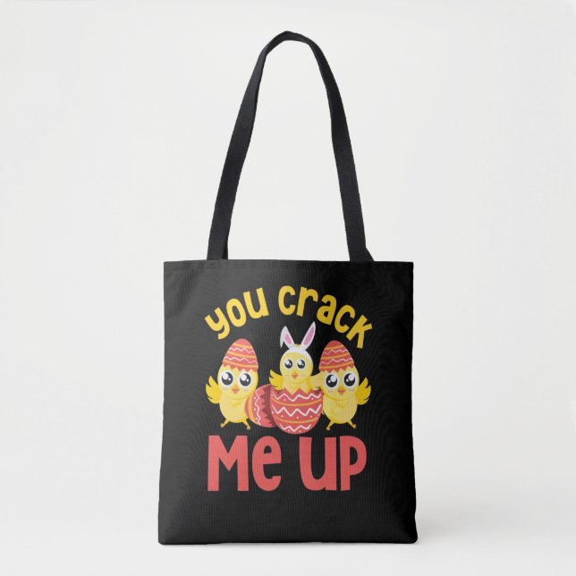 Tote Bag Tu M'As Frappé Les Poussins De Pâques (Devant)