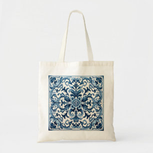 Tote Bag Tuile bleue portugaise