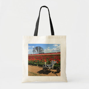 Tote Bag Tulip Field avec Toy Cow, Oregon